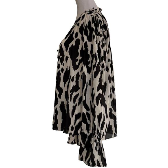 Parker Zebra Print Blouse Size Large - Picture 4 of 7